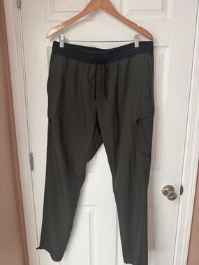 Under Armour Olive Green Jogger Pants with Black Waistband